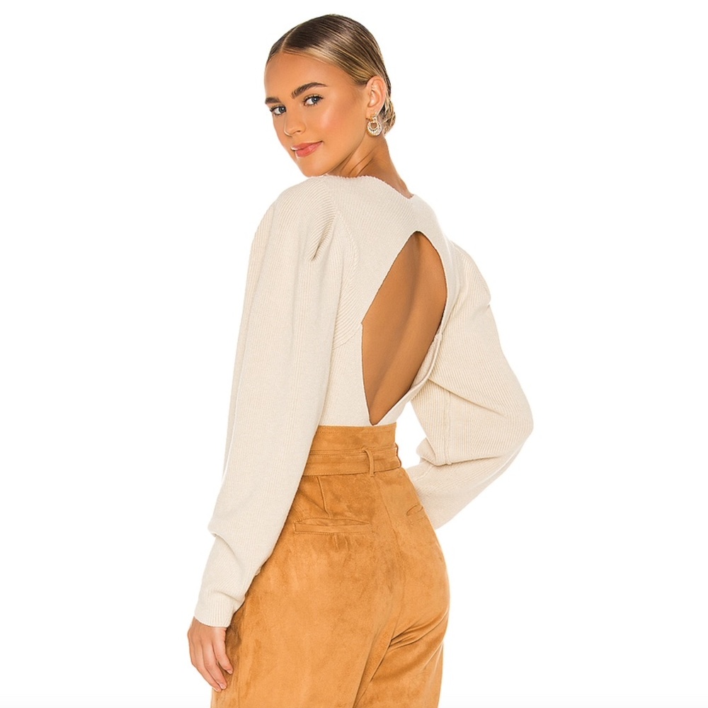 Free People Saffron Sweater Top in Oatmeal Size Medium New with Tags